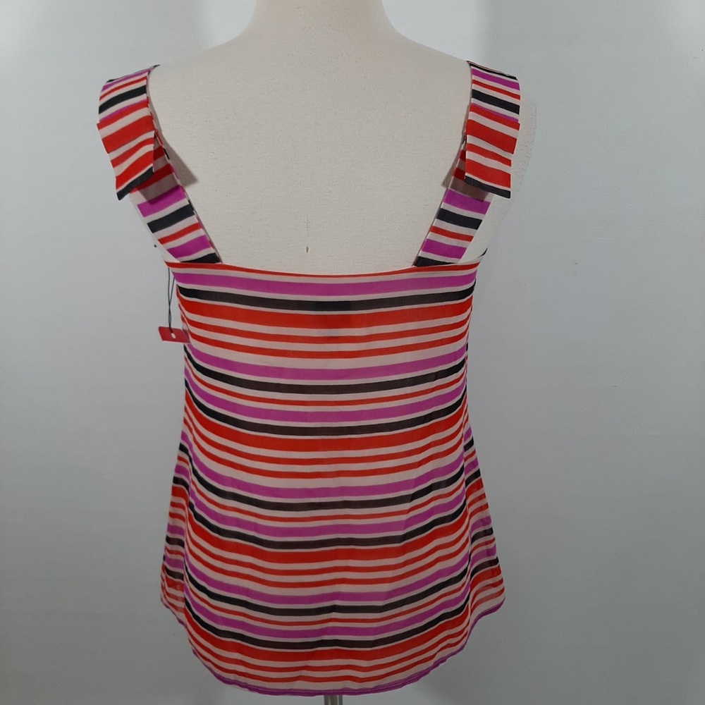 NWT Cabi stripe red pink top S - Picture 4 of 10